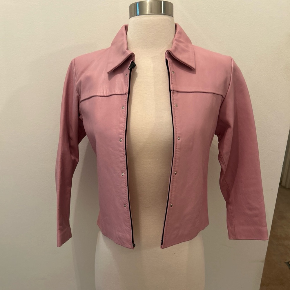 Kids Era Pink Leather Jacket Preowned